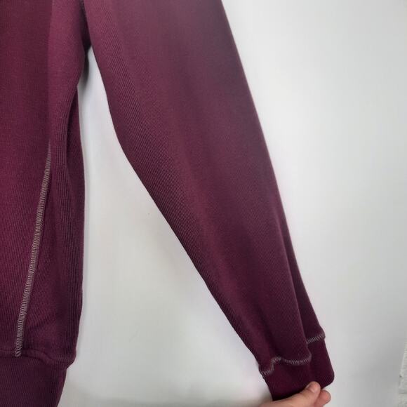 Tommy Bahama maroon plum quarter zip sweater long sleeve top size medium - Picture 3 of 8